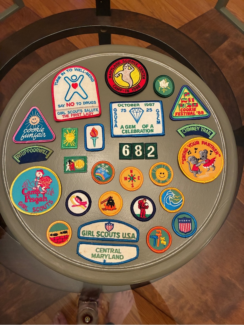Vintage 1980's Girl Scout badges central Maryland